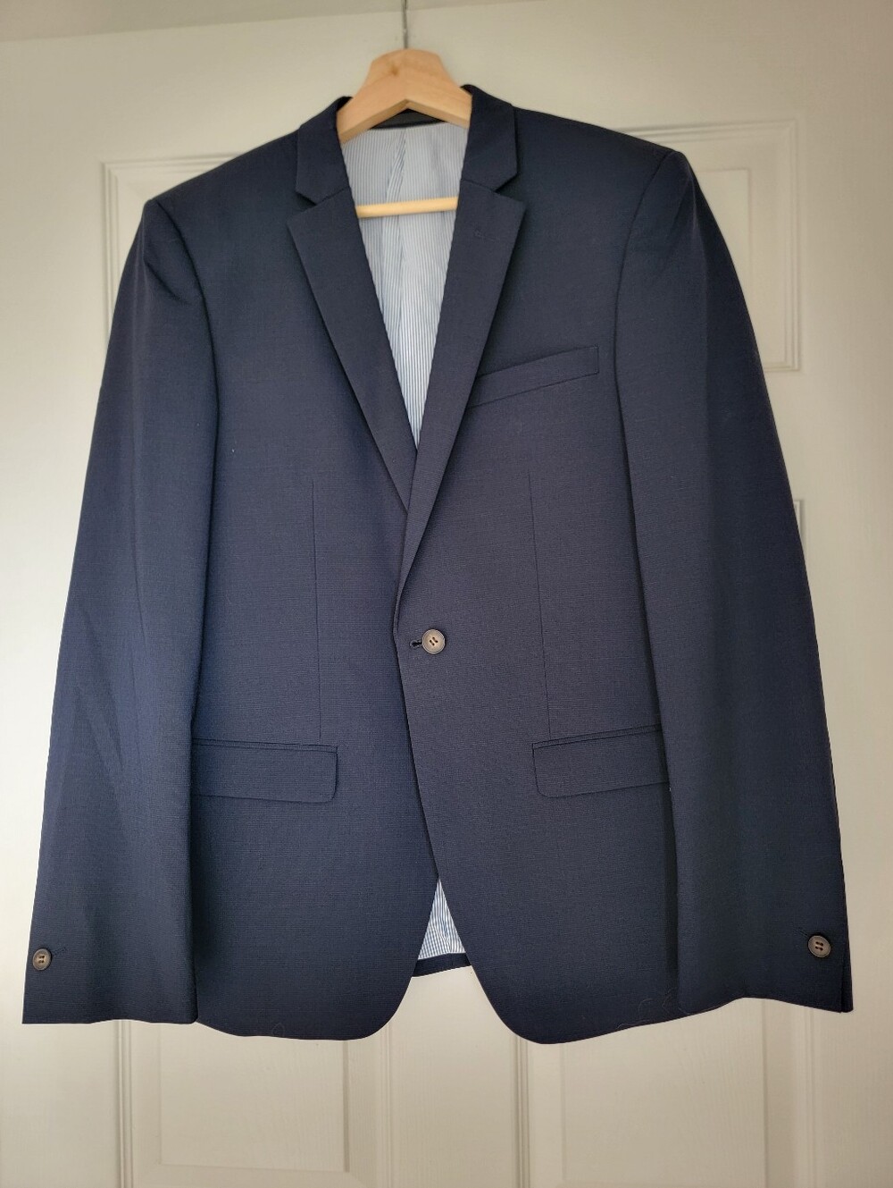 Gibson Men's Wonderland Dark Navy Single-Breasted Wool Suit Jacket 38R